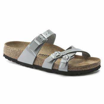 Dámské Franca Birkenstock Lakovaná Birko Flor Stříbrné | CZ 444AHK